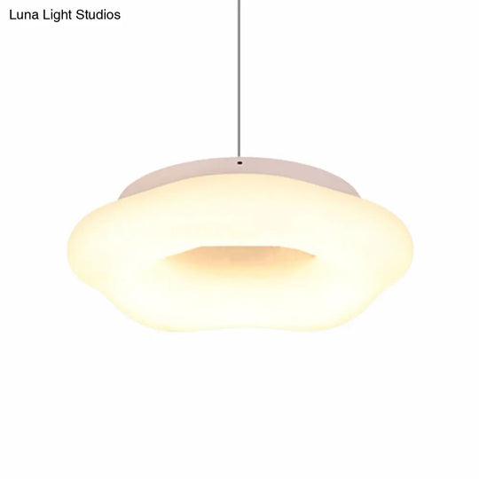 Cloud Drop Pendant Acrylic Led White Ceiling Light - 18/21.5 Wide Ideal For Living Room