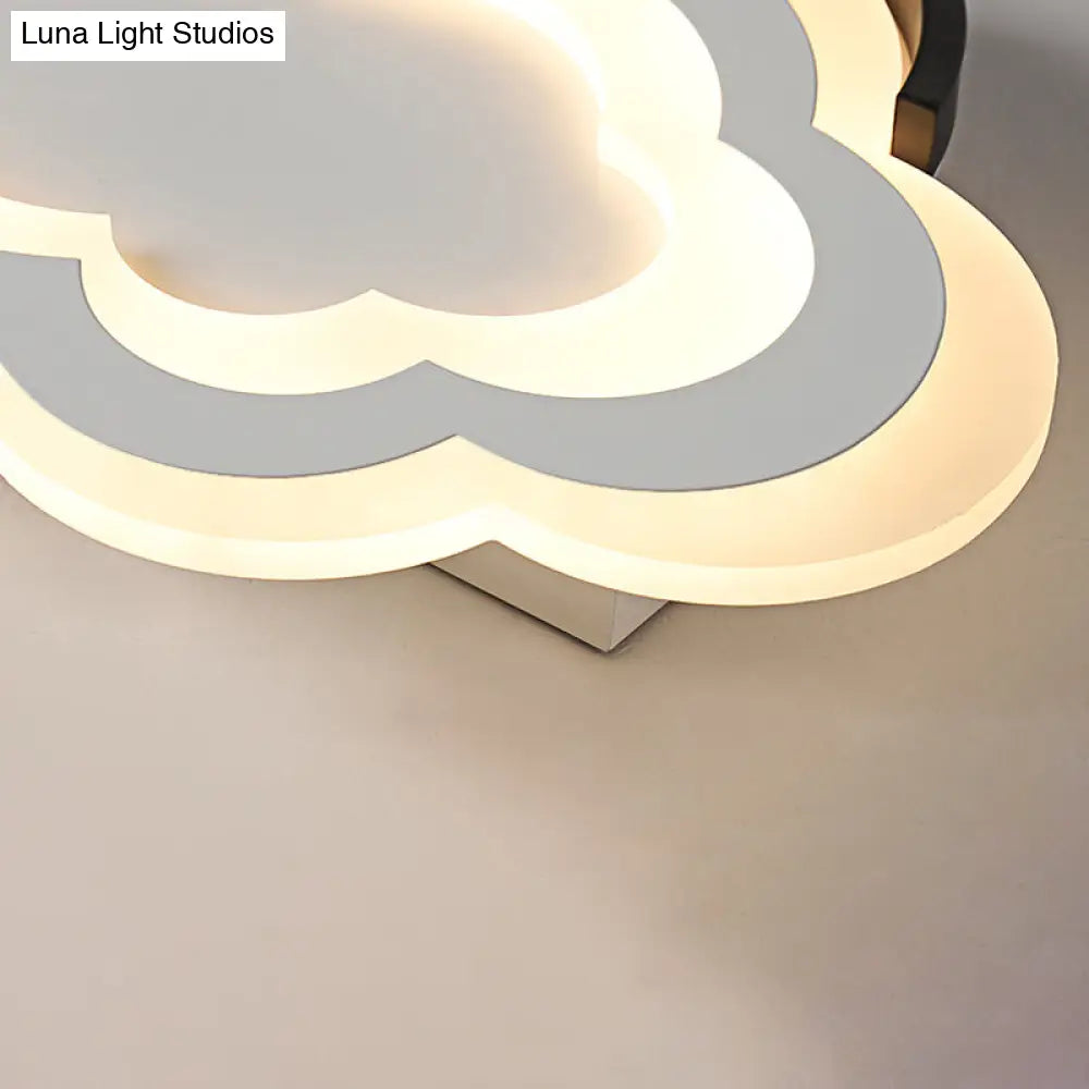 Cloud Kindergarten Led Flushmount Light With Eye-Caring Acrylic Cover