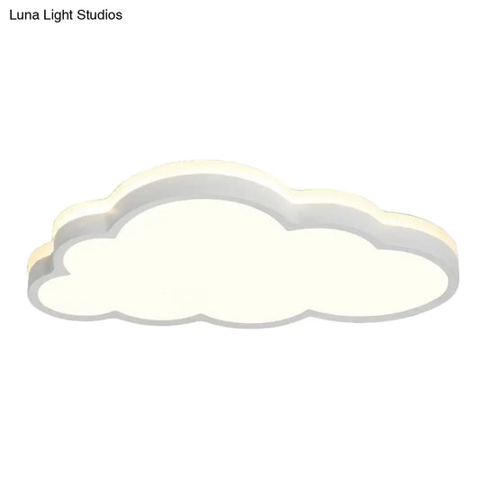 Cloud Shaped Led Flush Mount Ceiling Light For Kids Bedroom - Nordic Style