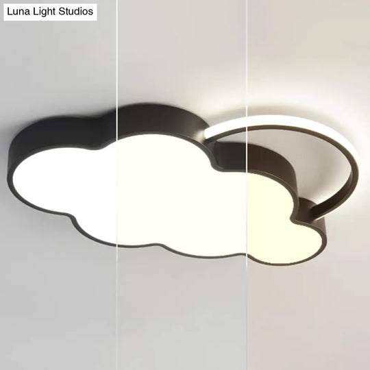 Cloud-Shaped Nordic Led Flush Mount For Kids Bedroom