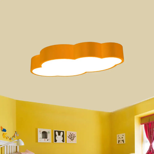 Cloud Shaped Nursery Ceiling Lamp Acrylic 18’/20.5’ Wide Led Cartoon Flush Mount Lighting