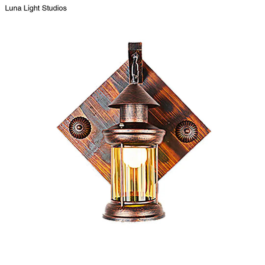 Coastal Brass Sconce With Clear Glass - Elegant Dining Room Wall Lighting