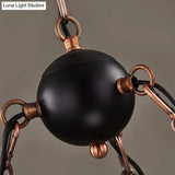 Coastal Wood Anchor Pendant Light In Beige For Coffee Shops