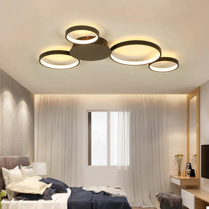 Coffee or White Finish Modern Led Ceiling Lights For Living Room Master Bedroom Home Deco Ceiling Lamp Fixtures