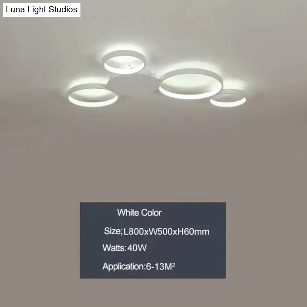 Coffee Or White Finish Modern Led Ceiling Lights For Living Room Master Bedroom Home Deco Lamp