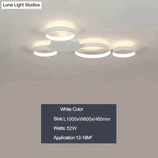 Coffee Or White Finish Modern Led Ceiling Lights For Living Room Master Bedroom Home Deco Lamp