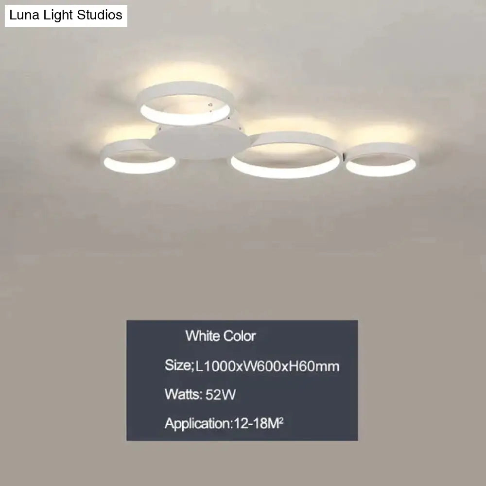 Coffee Or White Finish Modern Led Ceiling Lights For Living Room Master Bedroom Home Deco Lamp