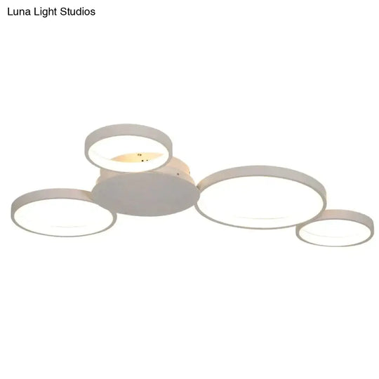 Coffee Or White Finish Modern Led Ceiling Lights For Living Room Master Bedroom Home Deco Lamp