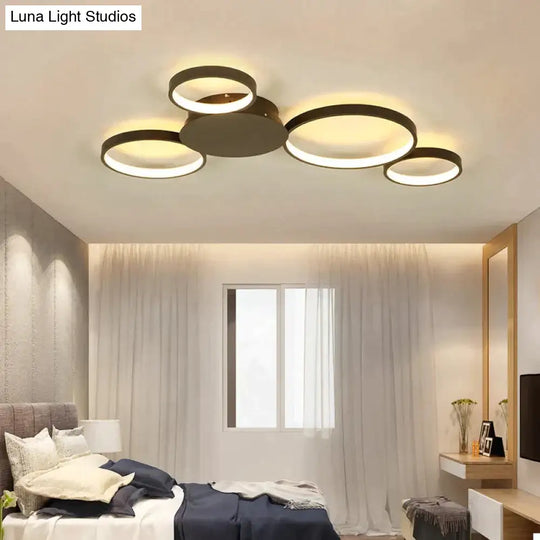 Coffee Or White Finish Modern Led Ceiling Lights For Living Room Master Bedroom Home Deco Lamp