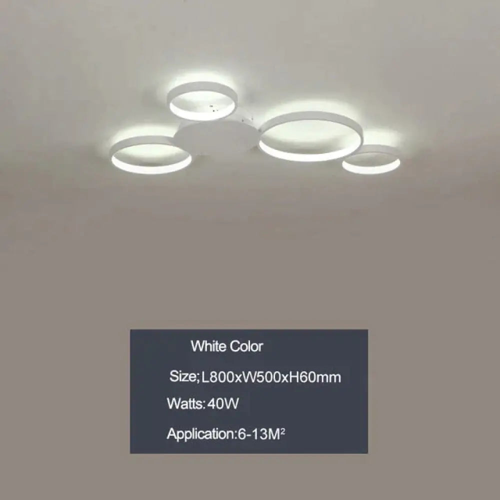 Coffee Or White Finish Modern Led Ceiling Lights For Living Room Master Bedroom Home Deco Lamp