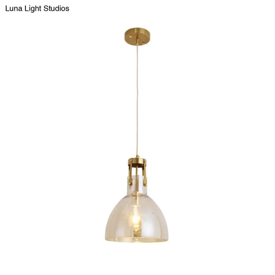 Cognac Glass Pendant: Modern Drop Ceiling Lamp Ideal For Dining Room Suspension