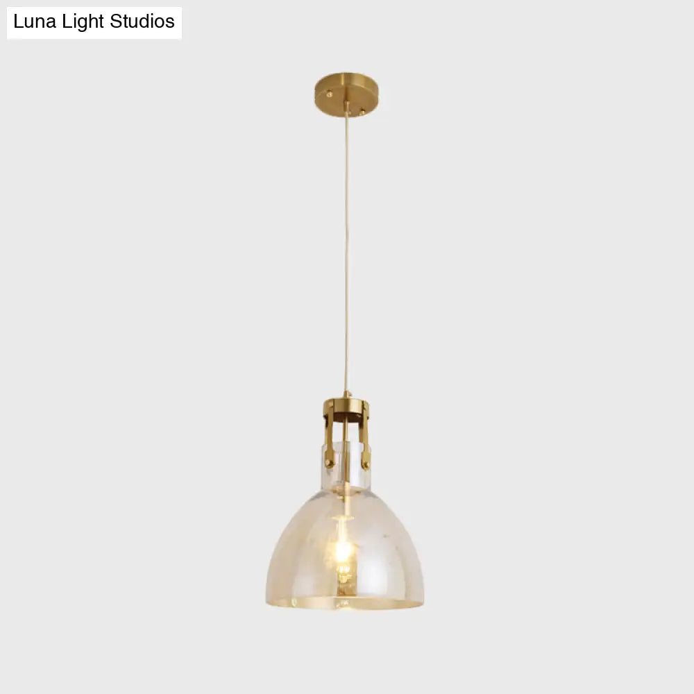 Cognac Glass Pendant: Modern Drop Ceiling Lamp Ideal For Dining Room Suspension