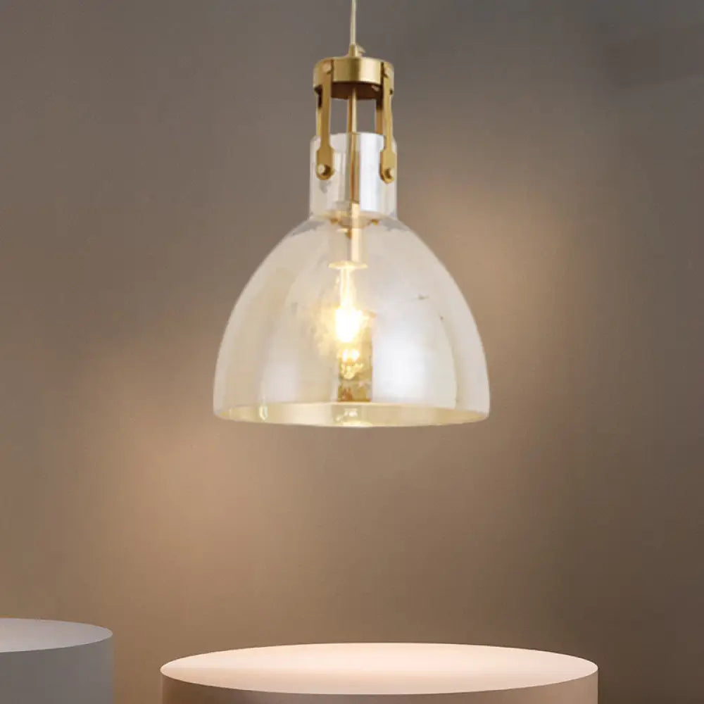 Cognac Glass Pendant: Modern Drop Ceiling Lamp Ideal For Dining Room Suspension