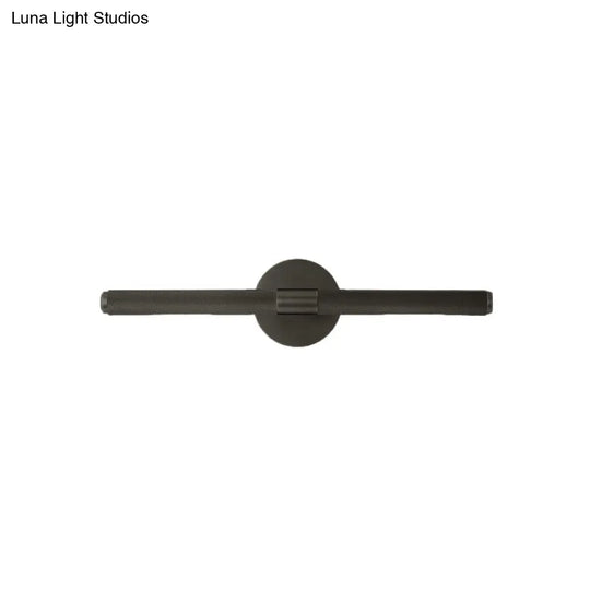 Colonial-Style Black/Gold Vanity Light Fixture For Bathroom Walls