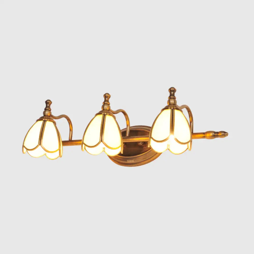 Colonial Style Vanity Lights With Metal Arms For Bathroom Mirrors 3 / Gold