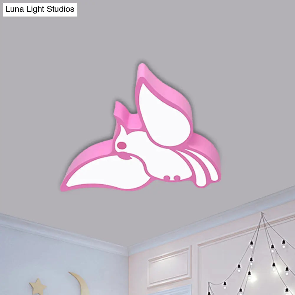 Colorful Acrylic Parrot Led Ceiling Light - Childrens Flush Mount