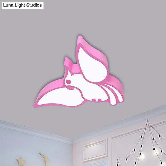 Colorful Acrylic Parrot Led Ceiling Light - Childrens Flush Mount