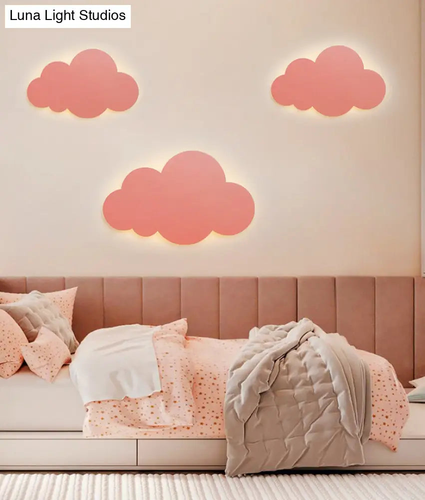 Colorful Cloud Macaroon Wall Light - Bedroom Acrylic Shade Lamp