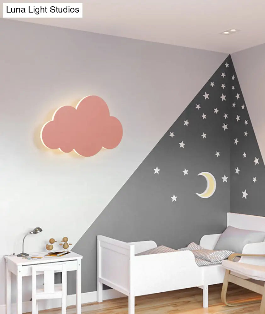 Colorful Cloud Macaroon Wall Light - Bedroom Acrylic Shade Lamp