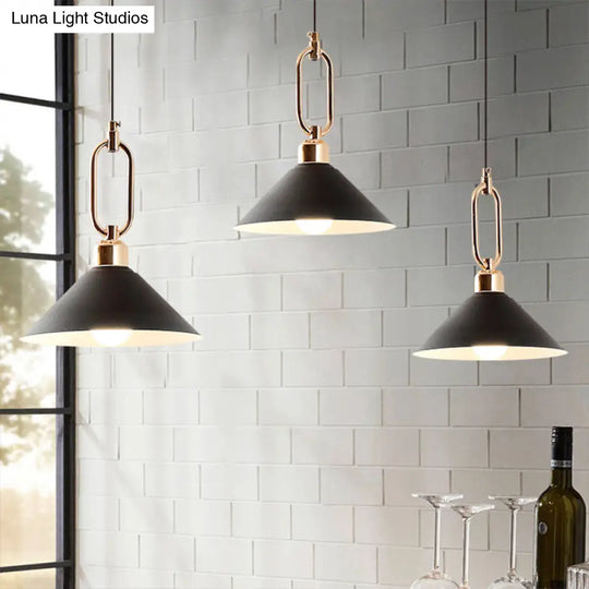 Colorful Cone Hanging Light Macaron Pendant Ceiling Lamp For Dining Table