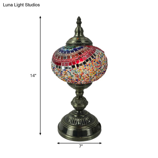 Colorful Glass Desk Lamp: Traditional Task Lighting For Living Room