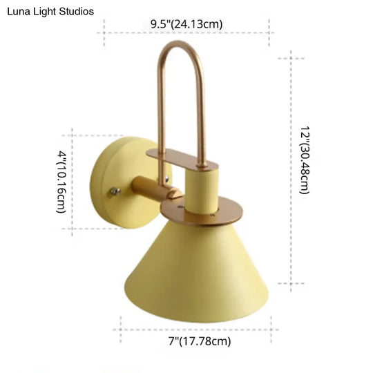 Colorful Macaroon Style Wall Mount Sconce Light For Hotel Bedrooms