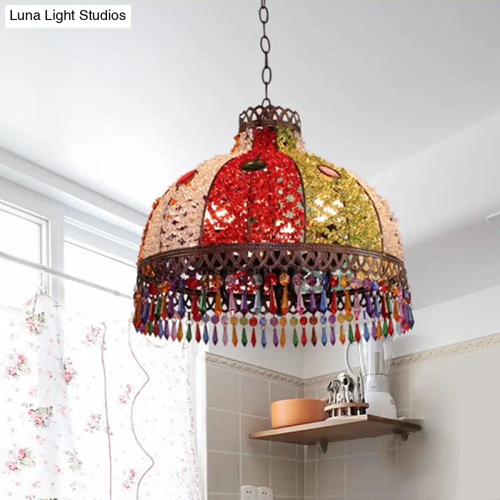 Colorful Metal Pendant Chandelier With Multiple Bulb Options 14.5/17/23.5 Width