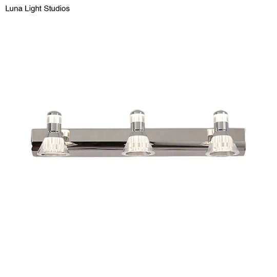 Conic Sconce Light - Contemporary Style Aluminum Vanity Lighting With 2/3/4 Warm/White Lights For