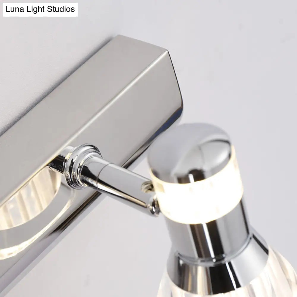 Conic Sconce Light - Contemporary Style Aluminum Vanity Lighting With 2/3/4 Warm/White Lights For