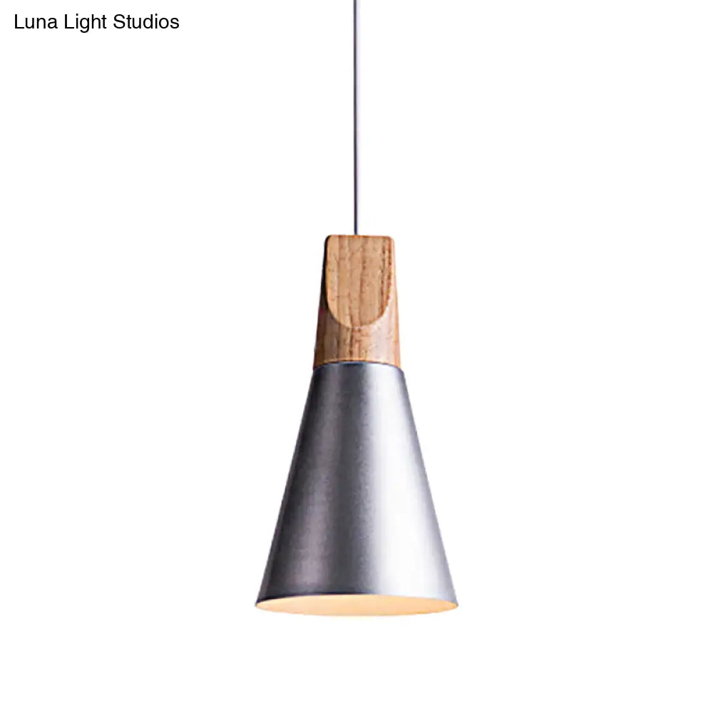 Conical Shade Metal Pendant Light - Contemporary Kitchen Hanging Fixture (5.5’/8.5’/10’ W