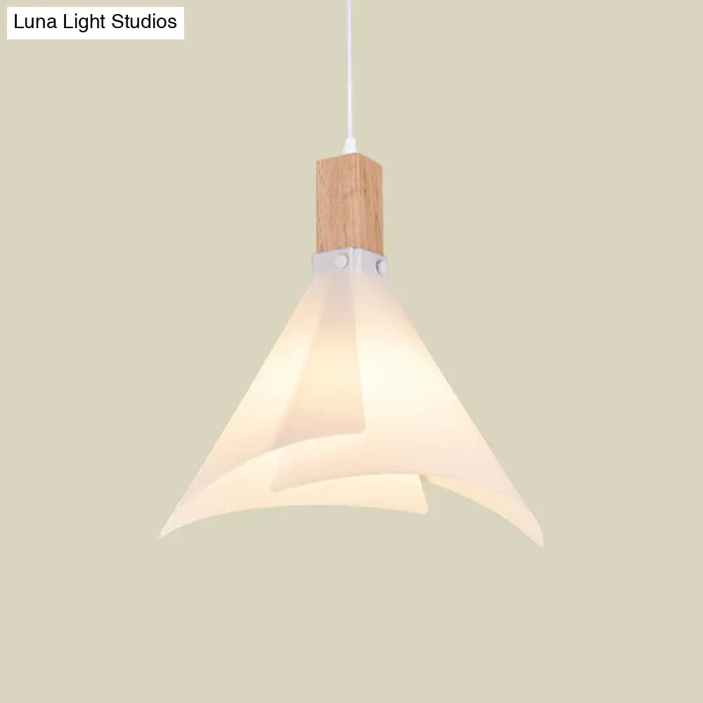 Contemporary Acrylic Cone Ceiling Lamp: Creative 1-Bulb Pendant Lighting For Living Room