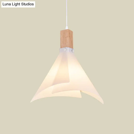 Contemporary Acrylic Cone Ceiling Lamp: Creative 1-Bulb Pendant Lighting For Living Room