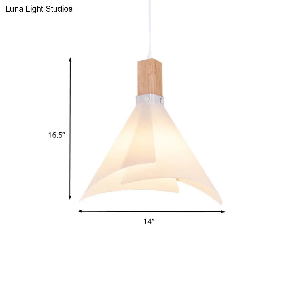 Contemporary Acrylic Cone Ceiling Lamp: Creative 1-Bulb Pendant Lighting For Living Room