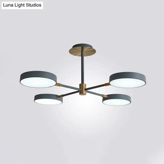 Contemporary Acrylic Drum Pendant Chandelier With Sputnik Design - Stylish Suspension Lighting