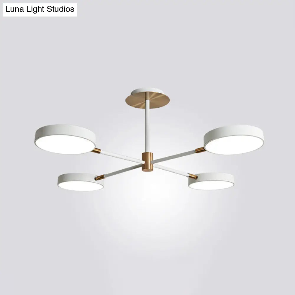 Contemporary Acrylic Drum Pendant Chandelier With Sputnik Design - Stylish Suspension Lighting