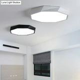 Contemporary Acrylic Flush Mount Ceiling Light For Bedroom - Faceted Chandelier