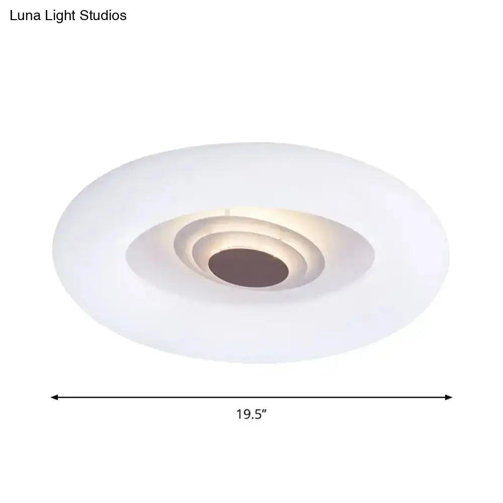 Contemporary Acrylic Led Ceiling Flush Mount Light For Living Room - Oval/Triangle/Round Shapes