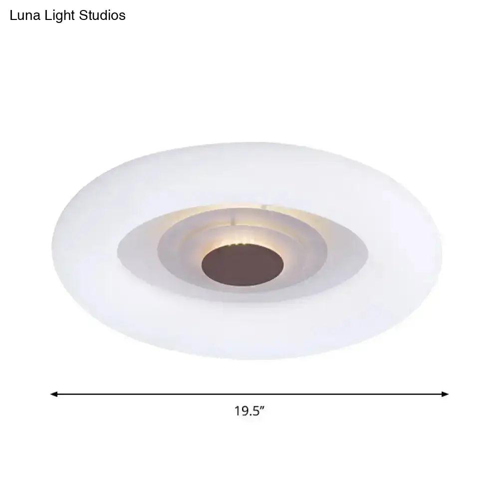 Contemporary Acrylic Led Ceiling Flush Mount Light For Living Room - Oval/Triangle/Round Shapes