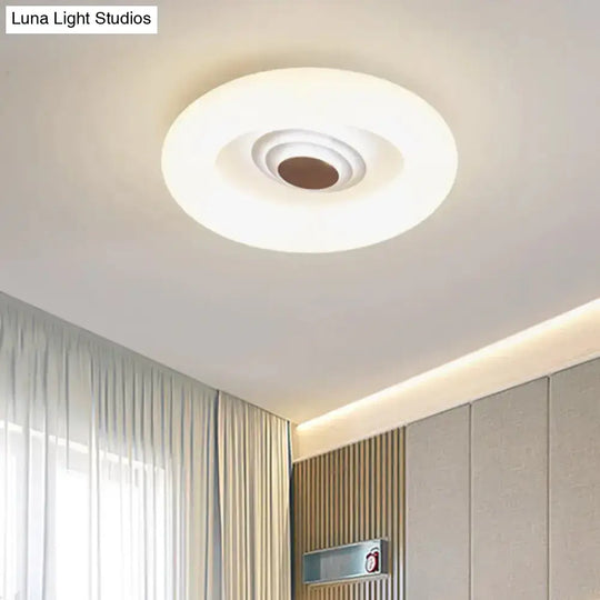 Contemporary Acrylic Led Ceiling Flush Mount Light For Living Room - Oval/Triangle/Round Shapes