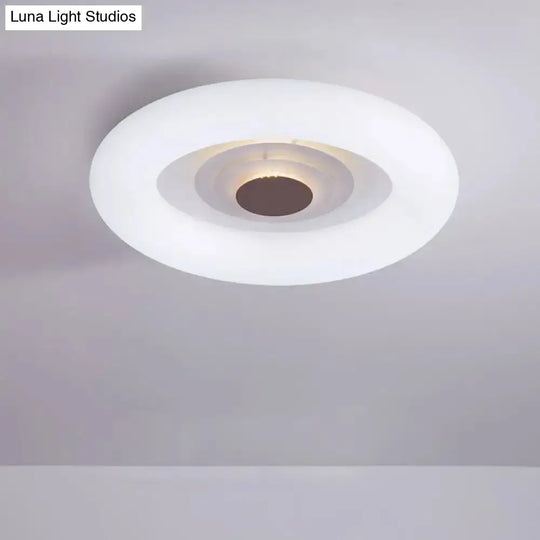 Contemporary Acrylic Led Ceiling Flush Mount Light For Living Room - Oval/Triangle/Round Shapes