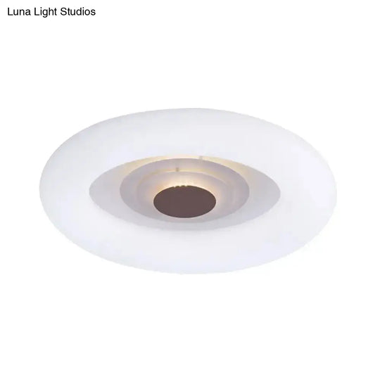 Contemporary Acrylic Led Ceiling Flush Mount Light For Living Room - Oval/Triangle/Round Shapes