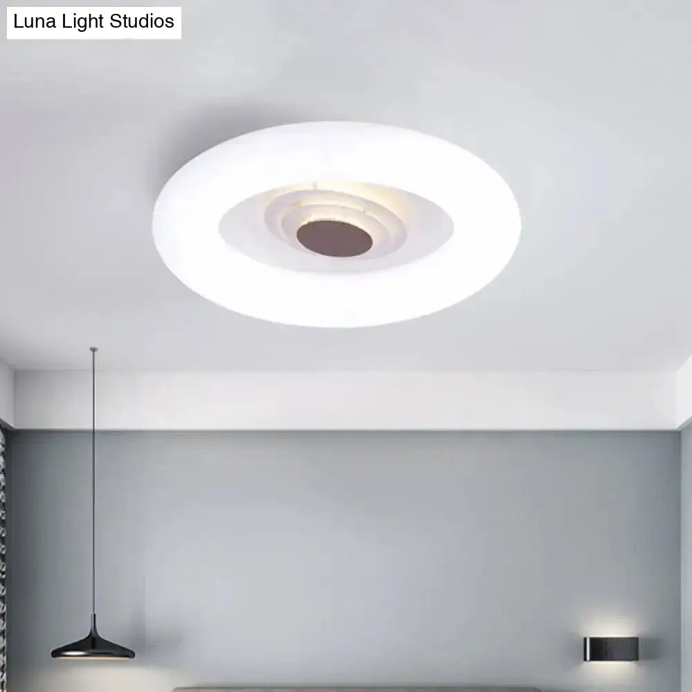 Contemporary Acrylic Led Ceiling Flush Mount Light For Living Room - Oval/Triangle/Round Shapes