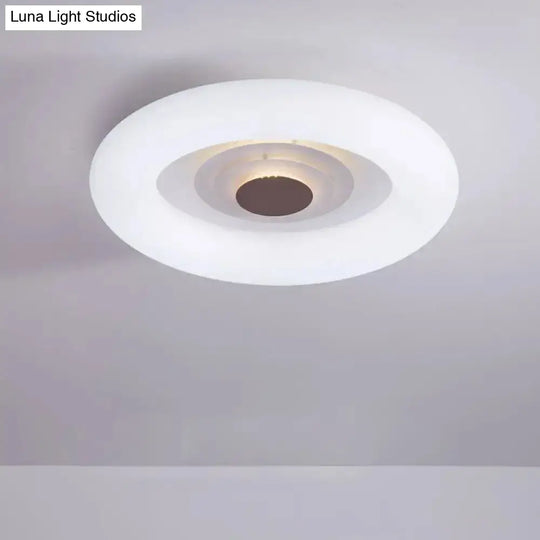 Contemporary Acrylic Led Ceiling Flush Mount Light For Living Room - Oval/Triangle/Round Shapes