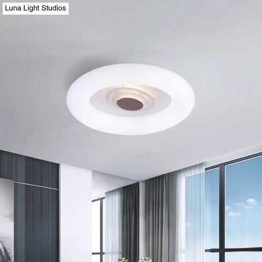 Contemporary Acrylic Led Ceiling Flush Mount Light For Living Room - Oval/Triangle/Round Shapes