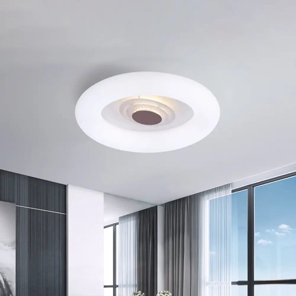 Contemporary Acrylic Led Ceiling Flush Mount Light For Living Room - Oval/Triangle/Round Shapes