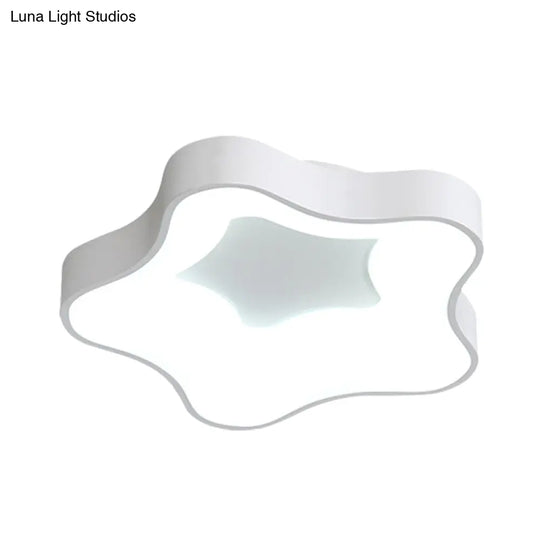 Contemporary Acrylic Led Ceiling Spotlight In White/Grey For Starry Bedroom
