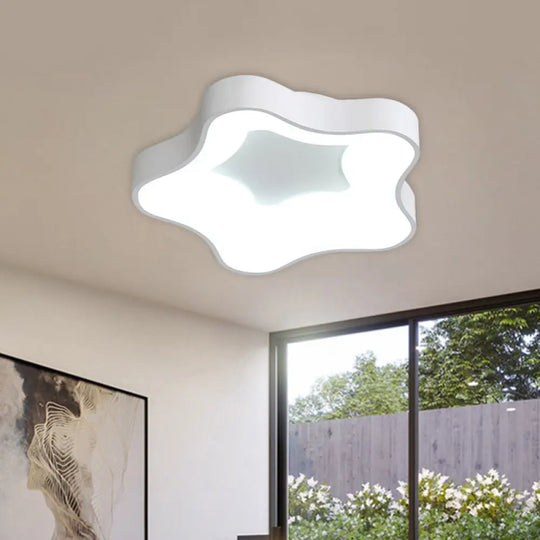 Contemporary Acrylic Led Ceiling Spotlight In White/Grey For Starry Bedroom White