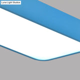 Contemporary Acrylic Led Rectangle Chandelier Light Kit For Playroom Ceiling