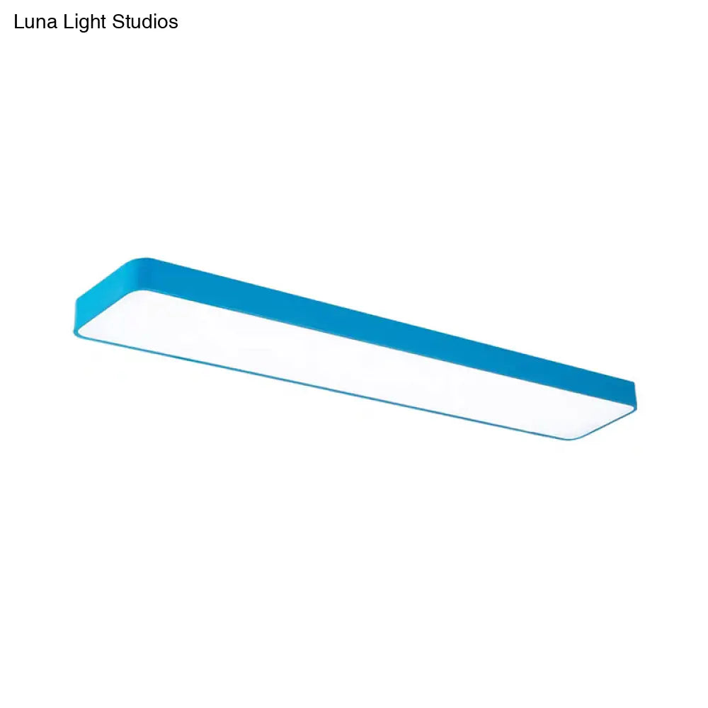 Contemporary Acrylic Led Rectangle Chandelier Light Kit For Playroom Ceiling