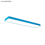 Contemporary Acrylic Led Rectangle Chandelier Light Kit For Playroom Ceiling